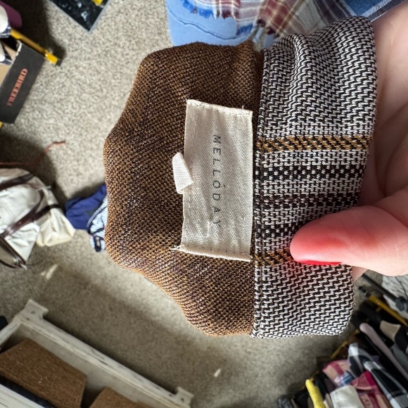 Melloday Mid Length Plaid Open Jacket w/Pockets - Picture 4 of 10